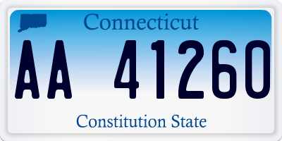 CT license plate AA41260