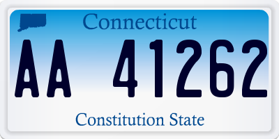 CT license plate AA41262