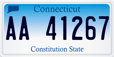 CT license plate AA41267