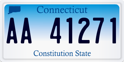 CT license plate AA41271