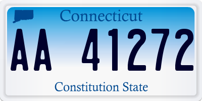 CT license plate AA41272