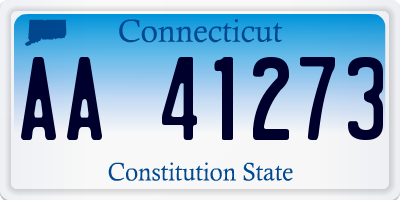 CT license plate AA41273