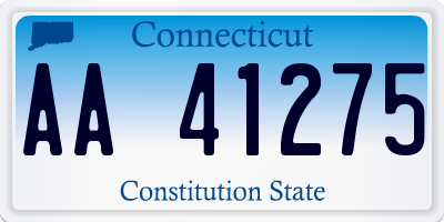 CT license plate AA41275