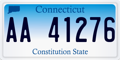 CT license plate AA41276