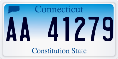 CT license plate AA41279