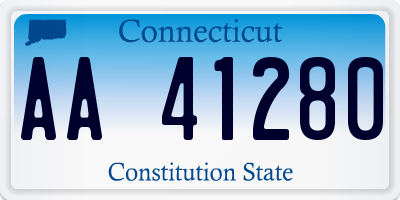 CT license plate AA41280