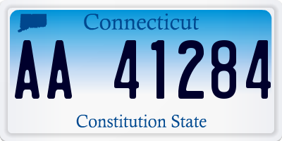 CT license plate AA41284