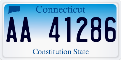 CT license plate AA41286