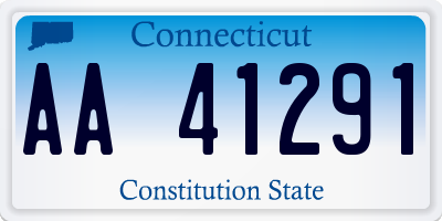 CT license plate AA41291