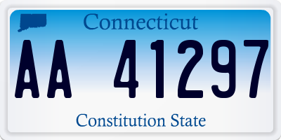 CT license plate AA41297