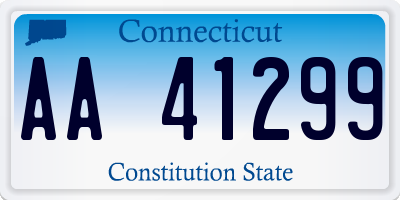 CT license plate AA41299