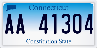 CT license plate AA41304
