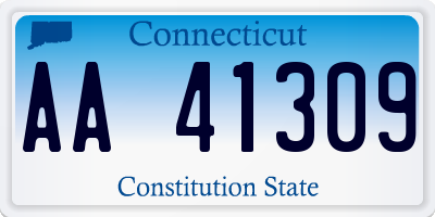 CT license plate AA41309
