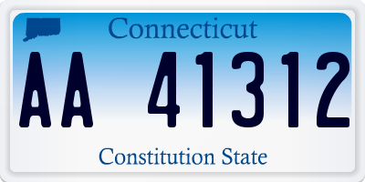 CT license plate AA41312