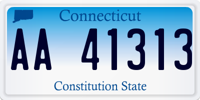 CT license plate AA41313