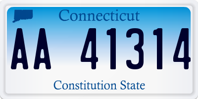 CT license plate AA41314