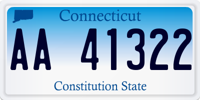 CT license plate AA41322