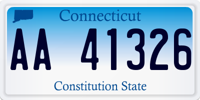 CT license plate AA41326