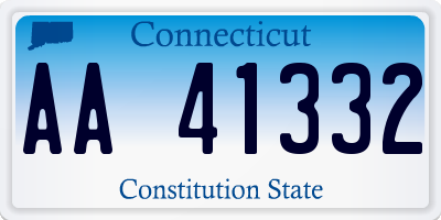 CT license plate AA41332