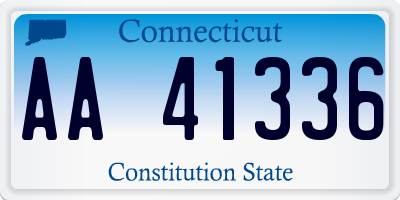 CT license plate AA41336