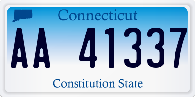 CT license plate AA41337