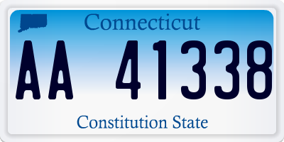 CT license plate AA41338