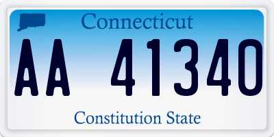 CT license plate AA41340