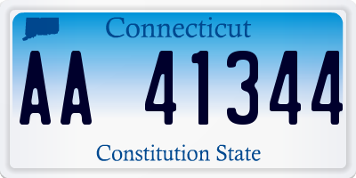 CT license plate AA41344