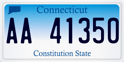 CT license plate AA41350