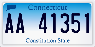 CT license plate AA41351
