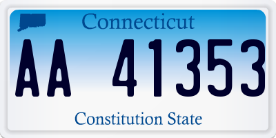 CT license plate AA41353