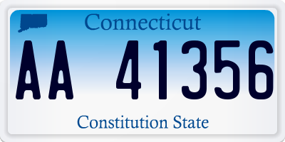 CT license plate AA41356