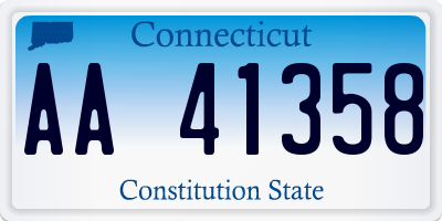 CT license plate AA41358