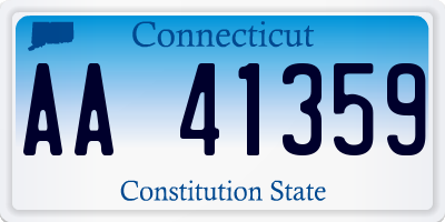 CT license plate AA41359