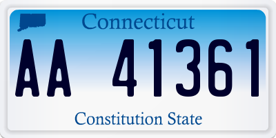 CT license plate AA41361