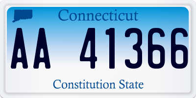 CT license plate AA41366