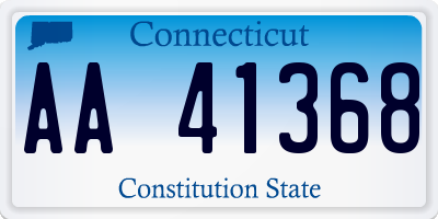 CT license plate AA41368