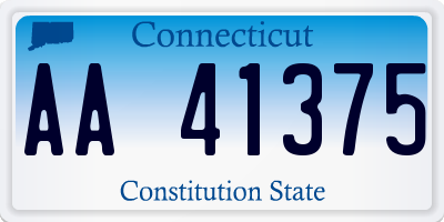 CT license plate AA41375