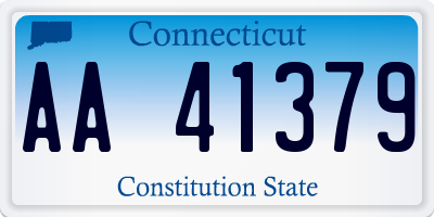 CT license plate AA41379