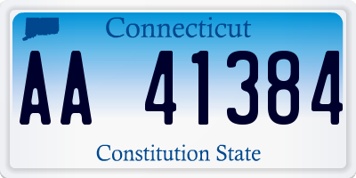 CT license plate AA41384