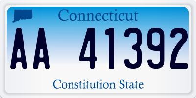 CT license plate AA41392