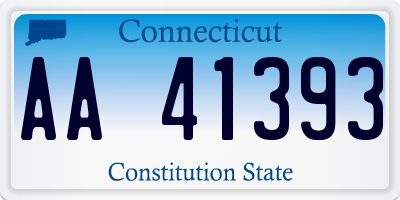 CT license plate AA41393