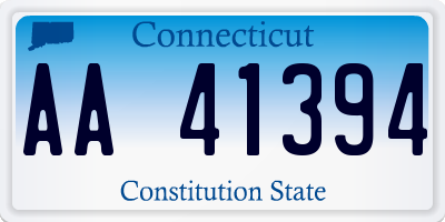 CT license plate AA41394