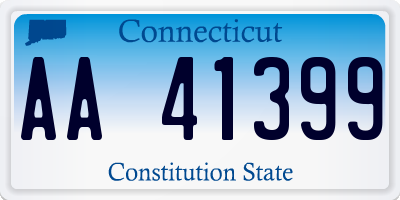 CT license plate AA41399