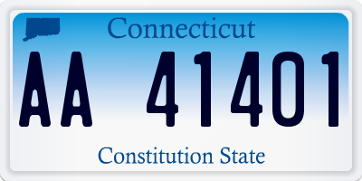 CT license plate AA41401