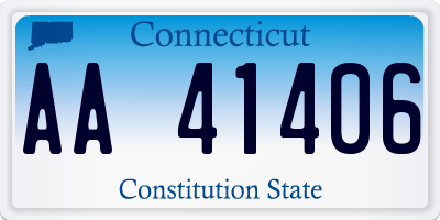 CT license plate AA41406