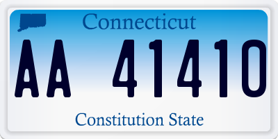 CT license plate AA41410