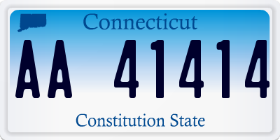 CT license plate AA41414