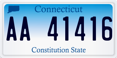 CT license plate AA41416