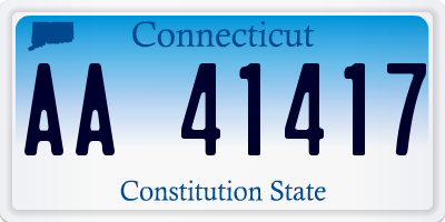 CT license plate AA41417